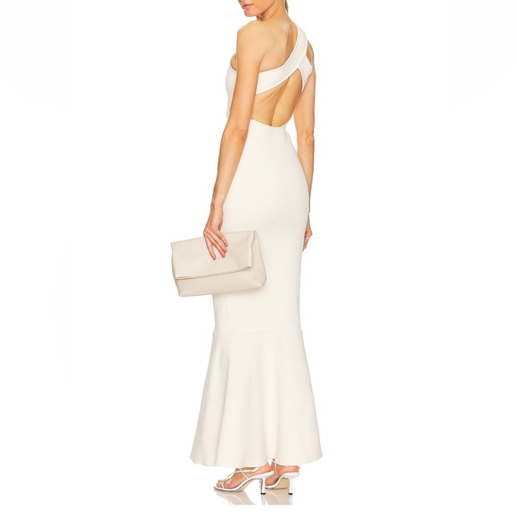 Dodiee Reinforce One Shoulder Dress in Cream - Size S - Picture 3 of 5